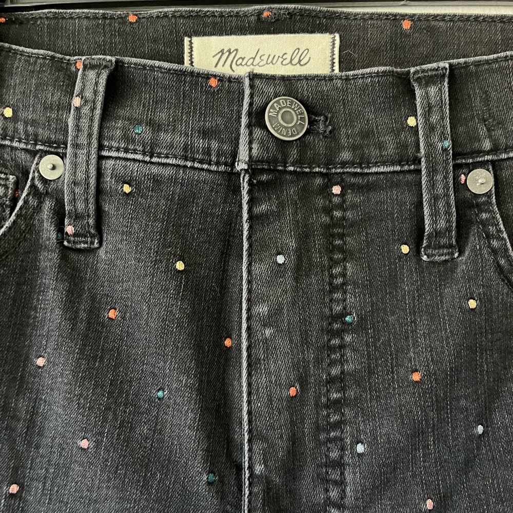 Madewell Polka Dot black jeans